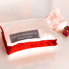 Load image into Gallery viewer, Silk Aromatherapy & Crystal Eye Pillow with Rose Petals