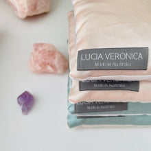 Load image into Gallery viewer, Silk Aromatherapy & Crystal Eye Pillow with Chamomile