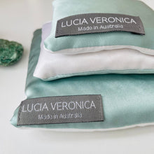 Load image into Gallery viewer, Silk Aromatherapy & Crystal Eye Pillow with Rose Petals