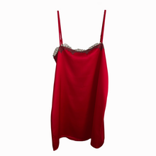 Load image into Gallery viewer, Luna Slip in Strawberry Sky Red & Grey Lace