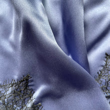 Load image into Gallery viewer, Juliette Mini Bed Shorts in Purple Rain & Grey Lace