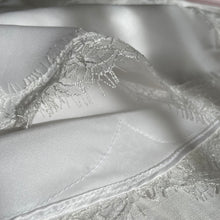 Load image into Gallery viewer, Juliette Mini Bed Shorts in Pure White & White Lace