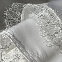 Load image into Gallery viewer, Juliette Mini Bed Shorts in Pure White & White Lace