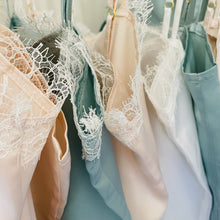 Load image into Gallery viewer, Luna Slip in Sunset Pink & White Lace - Limited Release