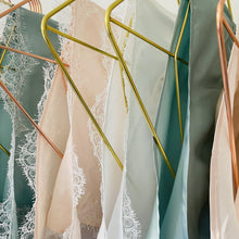 Load image into Gallery viewer, Juliette Mini Bed Shorts in Sunset Pink & White Lace