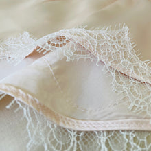 Load image into Gallery viewer, Juliette Mini Bed Shorts in Sunset Pink & White Lace