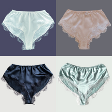 Load image into Gallery viewer, Juliette Mini Bed Shorts in Sunset Pink & Grey Leavers Lace