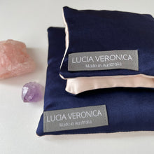 Load image into Gallery viewer, Silk Aromatherapy &amp; Crystal Eye Pillow with Rose Petals
