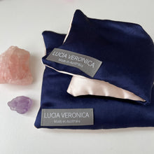 Load image into Gallery viewer, Silk Aromatherapy &amp; Crystal Eye Pillow with Lavender
