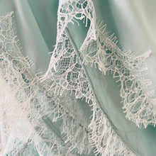 Load image into Gallery viewer, Juliette Mini Bed Shorts in Mint Sky &amp; White
