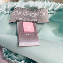 Load image into Gallery viewer, Juliette Mini Bed Shorts in Mint Sky &amp; White
