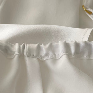 Celeste Mini Bed Shorts in Pure White