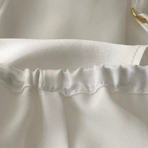 Celeste Mini Bed Shorts in Pure White