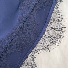 Load image into Gallery viewer, Juliette Mini Bed Shorts in Midnight Story &amp; Blue Lace - Limited Edition
