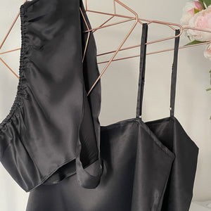 Iris Slip in True Black & Gunmetal