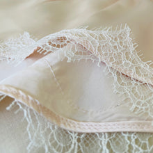 Load image into Gallery viewer, Juliette Mini Bed Shorts in Sunset Pink &amp; White Lace
