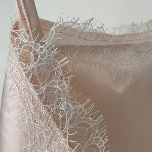 Luna Slip in Sunset Pink & White Lace - Limited Release
