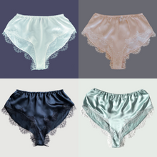 Load image into Gallery viewer, Juliette Mini Bed Shorts in Sunset Pink &amp; Grey Leavers Lace
